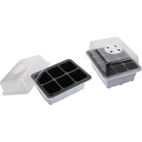 2 Pcs 6 Cell 12 Cell Cultivation Box with Breathable Holes Home Garden Germination Nursery Pot Succulents Seedling Grow Box