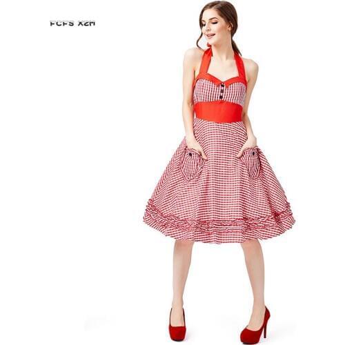 Plaid red Skirt Women Halloween Waitress Costumes Female Maid Cosplays Carnival Purim Masquerade Nightclub Role play party dress