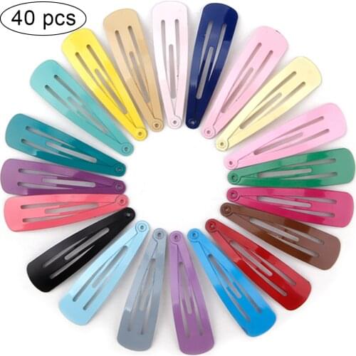Hair Clips Women Hair Barrette Pins Metal Hairgrip Colored Hair Clips Snap 5cm Alligator Hair Clips Women Styling Accessories