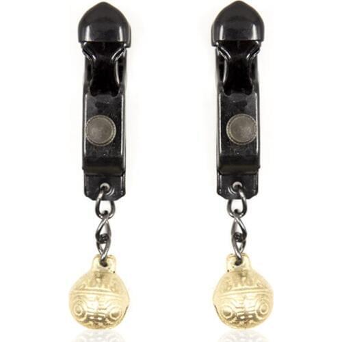 1Pair Metal Nipple Clamps with Gold Bells Breast Clip S&M Bdsm Bondage Sex Toy for Couple Women Sex Shop Fetish Wear Erotic Toy