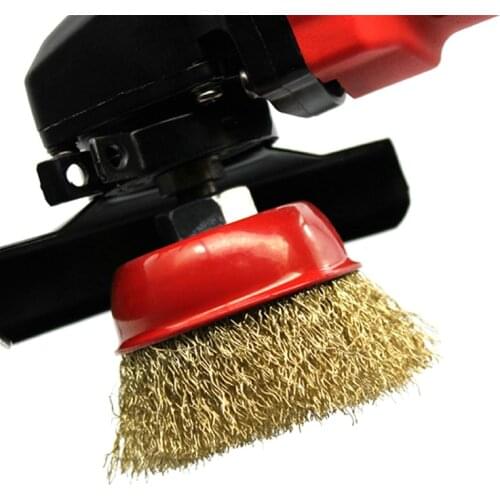 1Pc Bowl-Type Wire Brush Steel Wire Wheel Electric Drill Grinding Mill Polish Derusting Tool Angle Grinder Metal Polishing Wheel