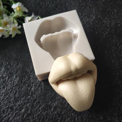 1PCS Mouth Silicone Mold Lip tongue Chocolate Mold Birthday Decoration Tools