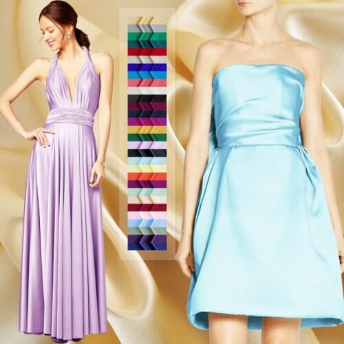 114CM Wide 30MM Solid Color Heavy Silk Crepe Plain Fabric Good for Summer Dress Skirt Shirt Pants JH196