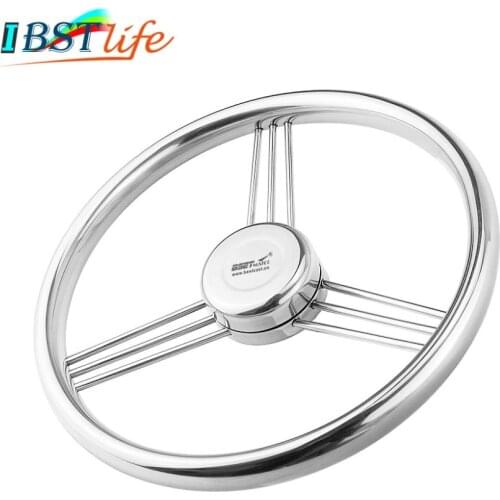 13-1/2'' 342mm Steering Wheel Stainless Steel 316 Marine Grade 3 Spokes 15 Degree Marine Boat Yacht Accessories