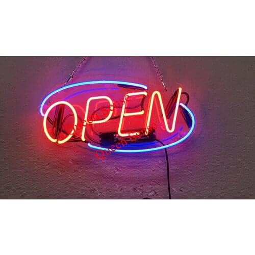 14“ Open New Style Acrylic Custom Neon Light Lamp Sign Beer Bar Handmade Glass Decorate Home Wall Room Windows Tube Artwork