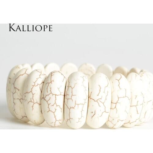 25mm oval striped white stone hand row fashion women bracelet jewelry temperament Noble jewelry newly