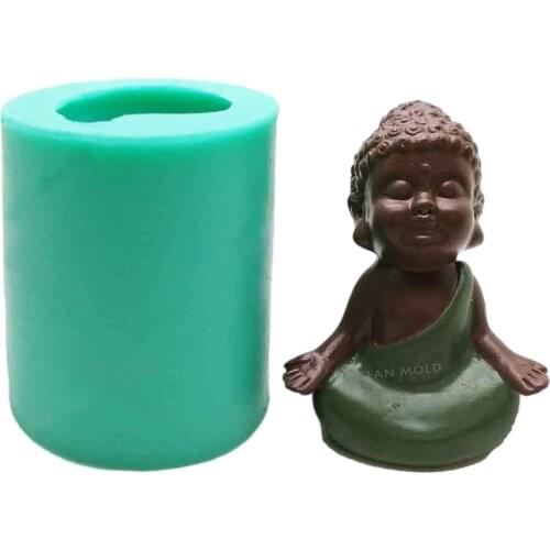 3D Three-dimensional Buddha Statue Silicone Mold Crystal Drop Craft Mold DIY Gypsum Aroma Candle Mold Exquisite Crafts Gift Mold