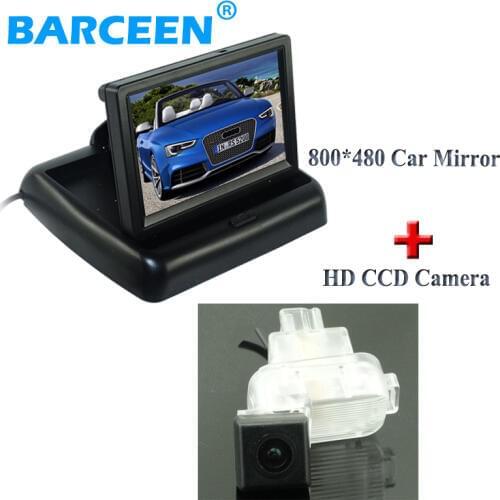 4.3" foldable car parking monitor with 170 wide view angle car rear view camera ccd night vision for Mazda 6 (2014~2015)/ATENZA