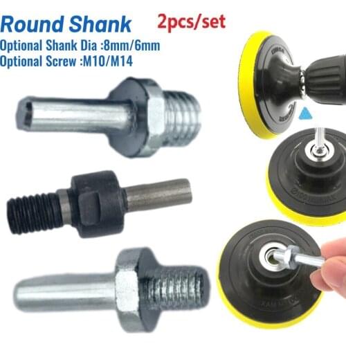 2 Pcs M10/M14 Drill Adapter Connecting Rod Wire Brush Rod Polishing Pad Holder For Car Polishing Tools