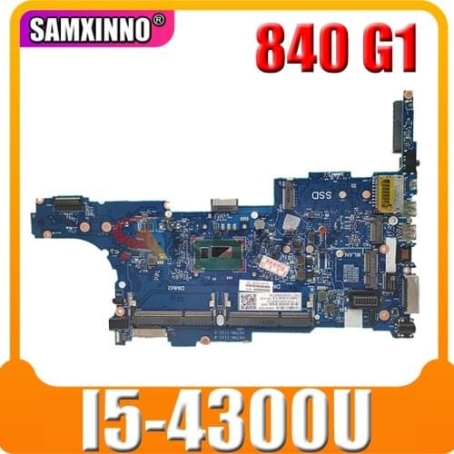 AKemy 730803-001 730803-501 Laptop motherboard For HP Elitebook 840 850 G1 I5-4300U Mainboard 6050A2560201-MB-A03 Core SR1ED
