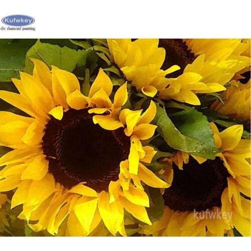 DIY 5D Diamond Painting Diamond Embroidery Cross Stitch kit Sunflower plant Rhinestone Diamond Mosaic flower Home Decoration