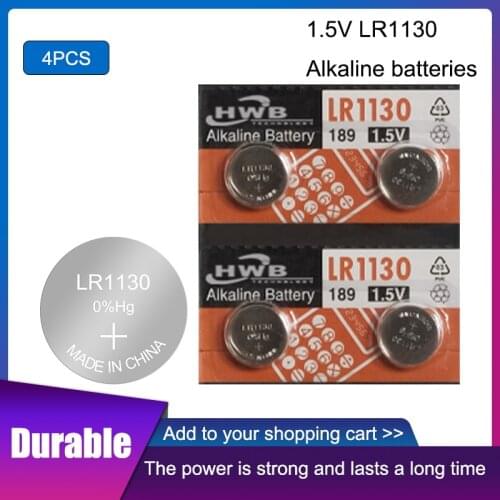 AG10 Battery 4pcs for Maxell LR1130 LR54 Coin Button Cells 1.5V Alkaline D189 D389 D390 G10 G10A 1159SO 1168A 189