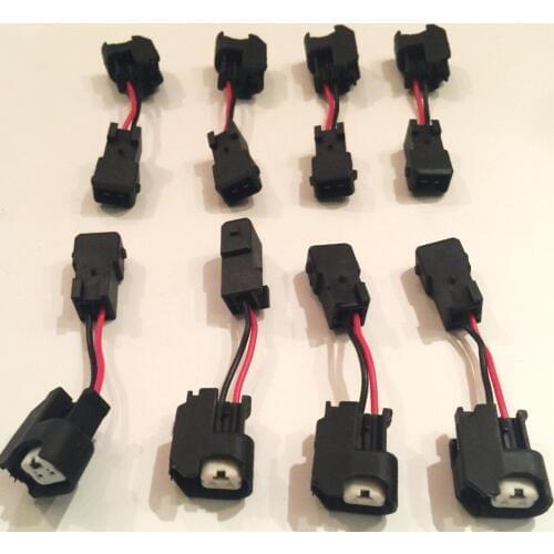 Free shipping 5/10/20/50/100 pcs/lots LQ4, LQ9 4.8 5.3 6.0 for Delphi to LS2 LS3 LS7 EV6 Injector Adapters wire Harness