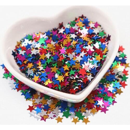3mm 4mm Five-pointed Star Sequins for Crafts Glitter Garments Headwear Fill Diy Manual Paillettes Scrapbooking Accessories 10g