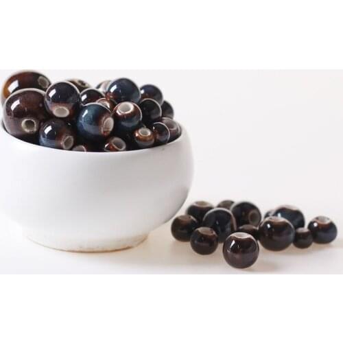 10pcs 12mm Round Ceramic Beads Spacer Bead DIY Loose Beads For Jewelry Making Wholesale Supply