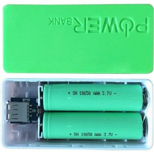 DIY Power Bank Case Box 5600mAh 2X 18650 USB Battery Charger Case For Phone Stroage Box Portable