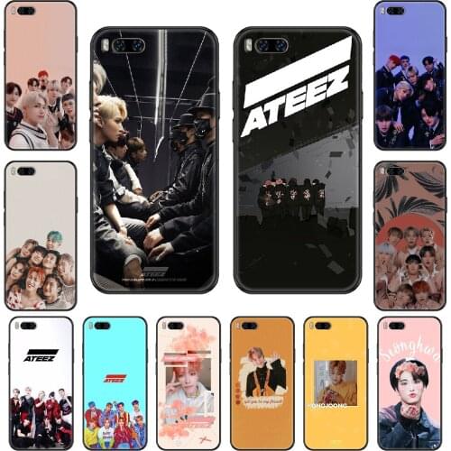 KPOP ATEEZ HongJoong SeongHWA Phone case For Xiaomi Mi 6 8 9 A1 2 3 Max3 Mix2 Mix2S X T Lite Pro black luxury prime art back