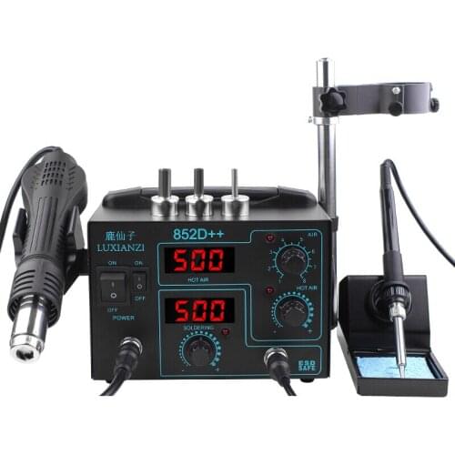 Deer Fairy 852D++ Constant temperature 936 electric soldering iron welding sensible hot air gun desoldering station