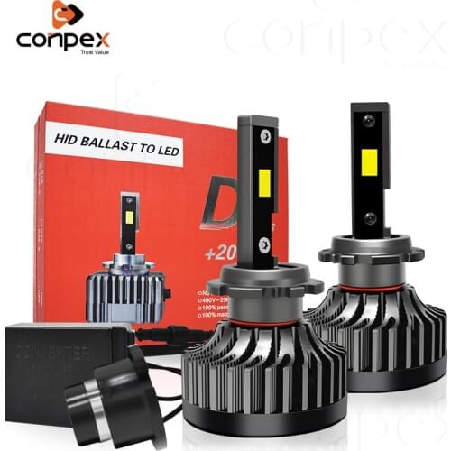 2Pcs Conpex Car Light D1S D4S D2S LED Canbus Headlight D3S D1R D2R D3R D4R D5S D8S Bulb 100W Kits Replace HID Conversion Lamps