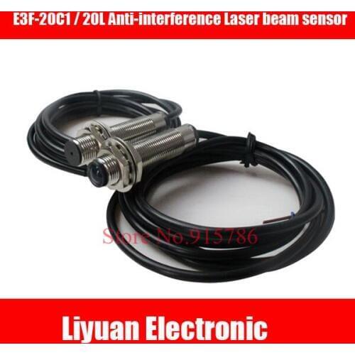 E3F-20C1 / 20L Anti-interference Laser beam sensor/12mm anti-conversion photoelectric switch /20m detection sensors on the radio