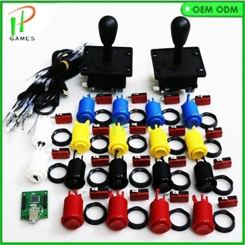 Arcade parts Bundles kit With classic American Joystick push button 2 players USB to jamma PC /PS3 board to DIY Arcade Machine