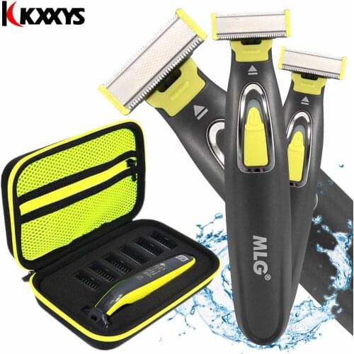 MLG USB Rechargeable Waterproof Washable Rechargeable Electric Shaver Beard Razor Body Trimmer Men Shaving Machine Hair