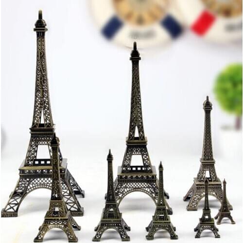Paris Eiffel Tower Model Metal Ornament Fashion Creative Home Decor European and American Style Modern Metal Crafts