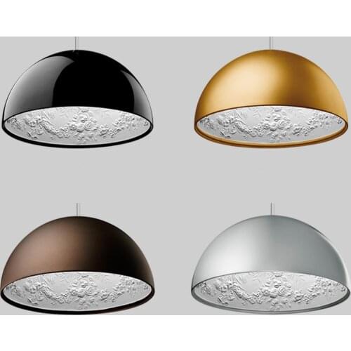 D60cm Nordic Resin FPR E27 Led Pendant Lamp Flower Patterned Pendant Lights Led Hanging Lamp Dining Room Suspend Lamp Fixtures