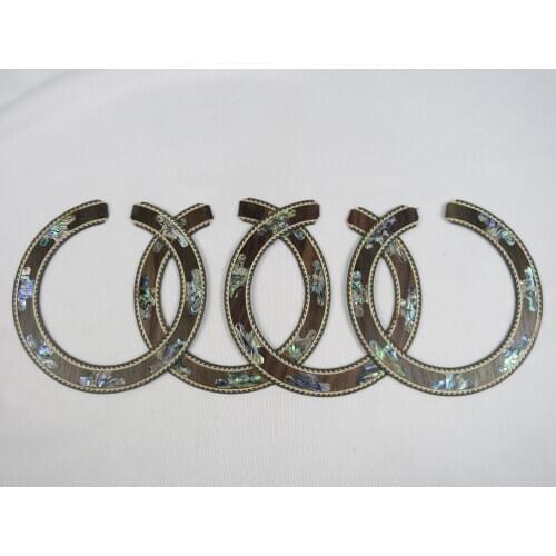 2PCS NEW ACOUSTIC GUITAR WOOD INLAY (ROSEWOOD+GREEN SHELL) ROSETTE B-28