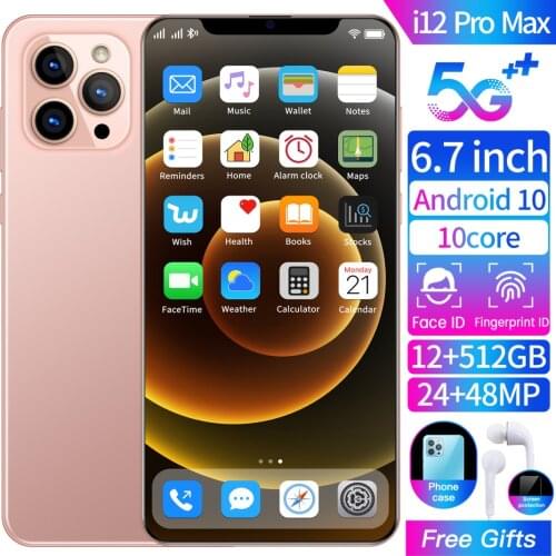 Unlocked Cellphone Celular i12 Pro Max 1GB+8GB Smartphone 6.7inch U Screen Android 8.1 5800mAh Big Battery Mobilephone Telephone