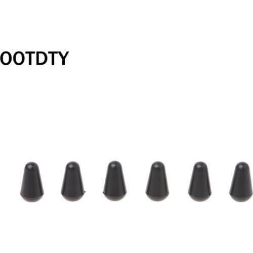 OOTDTY 6pcs Plastic Electric Guitar 3/5 Way Switch Knobs Tip Cap Buttons Replacement