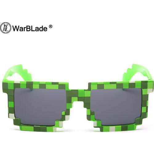 Wholesale 10PCS Fashion Kids Sunglasses Smaller Size Sunglasses Mosaic Boys Girls Pixel Eyewares Novelty Children Gift