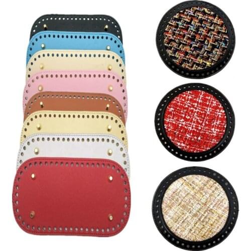 Oval Bag Bottom DIY Handmade Bag Accessorie With Holes For Knitting Handbag Women Shoulder Crossbody Chain Bag Base Round