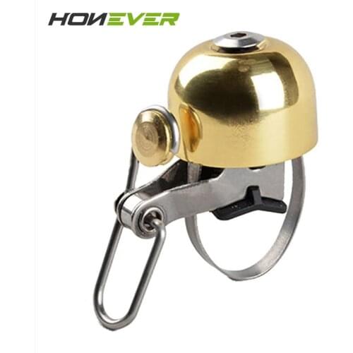 Retro Brass Bicycle Bells Copper Loud Voice Bicycle Bells for Folding MTB Road Bike Horns Bike Accessories