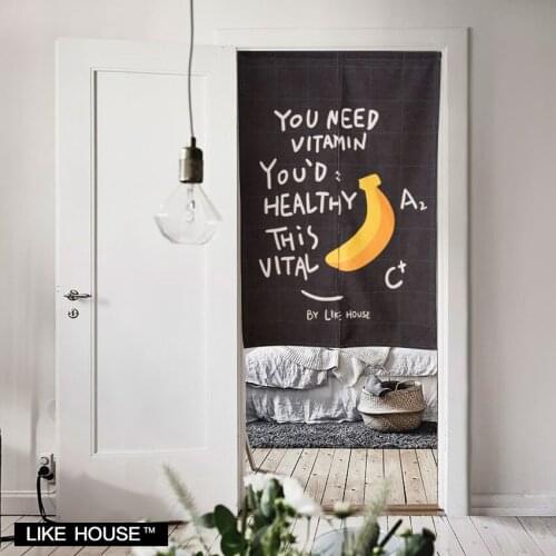 Cartoon simple cloth curtain decoration partition porch bedroom curtain bathroom thickened hanging door screen