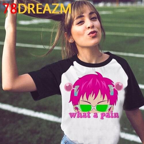 Saiki k clothes top tees female japanese kawaii couple streetwear vintage top tees t shirt