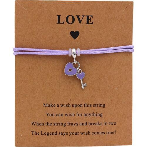 Silver Color Four-leaf Clover Fortune Shamrock Charms Bracelets Adjustable knot Handmade Jewelry Women Men Lovers Friendship