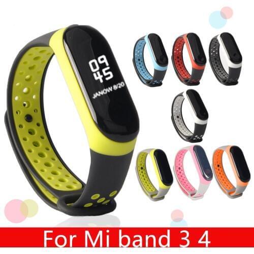 For Mi Band 3 4 strap sport Silicone watch wrist Bracelet miband3 strap accessories bracelet smart for Xiaomi mi band 3 4 strap