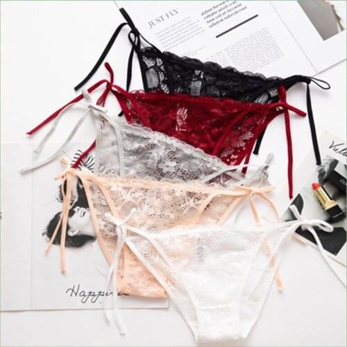 Sexy Lace G String Women Panties Adjustable Seamless Girls Underwear Briefs Hollow Out Thong Exotic Lingerie Girls Intimates