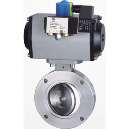Carbon steel High vacuum pneumatic butterfly valve GIQ-150