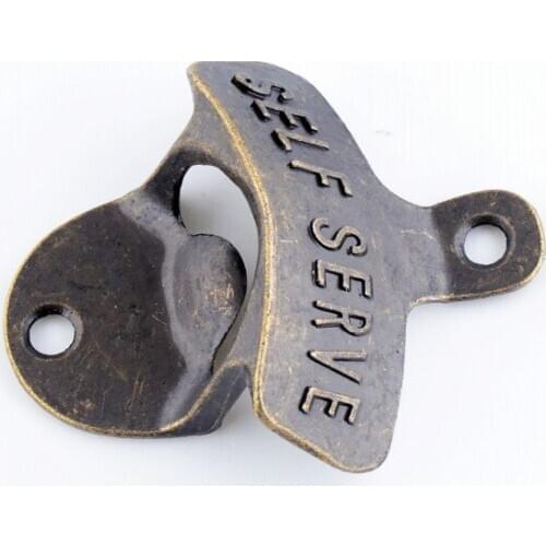 Iron Wall Mounted Bar Beer Glass Bottle Cap Opener Kitchen Tools Bottle Opener Beer Opener Without Srew 77x64mm F1142