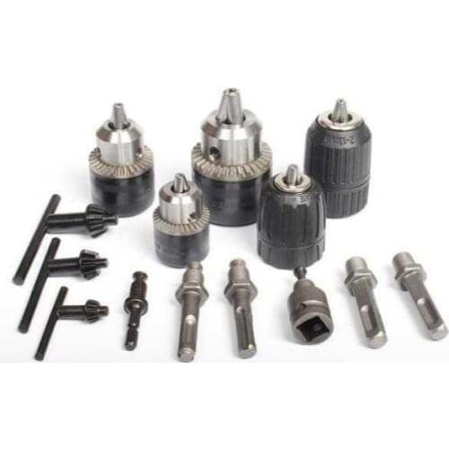 1.5-13mm Impact Drill Mount Replacement Chuck Key Screwdriver Extension Hammer Chuck Power Tool Accessory