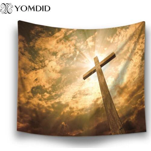 Wall Hanging Carpet Tapestry 130x150cm Rectangle Bedspread Christian Jesus religion People Pattern Home Decor Tapestry Tapiz 1PC