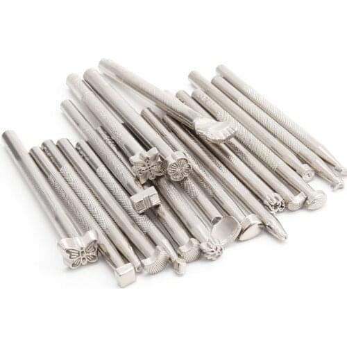 20pcs/lot Leather Tools Rotary Printing Carving Knife Hammer Arts Crafts Sewing Leathercraft