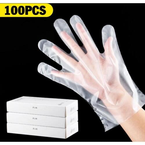 200-500pcs Kitchen Accessories Cooking Eco-friendly For Food Cleaning Plastic Transparent Disposable Gloves Home Cocina