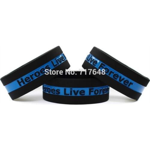 200pcs heroes live forever wristband silicone bracelets free shipping by FEDEX