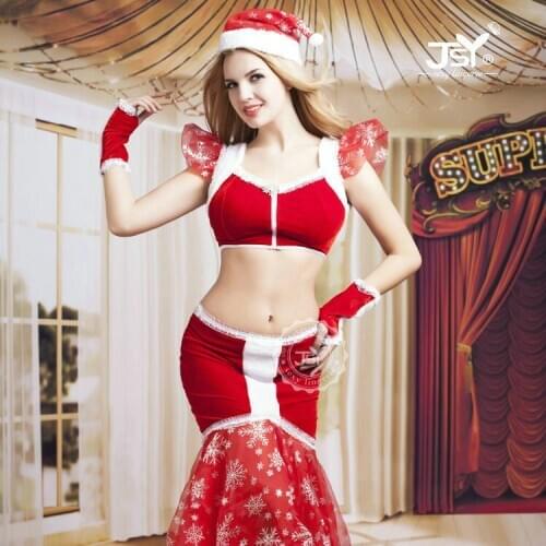 2015 High Quality Sexy party cosplay santa claus uniforms feminina christmas costume Cosplay suits sexy lingerie tempt babydoll