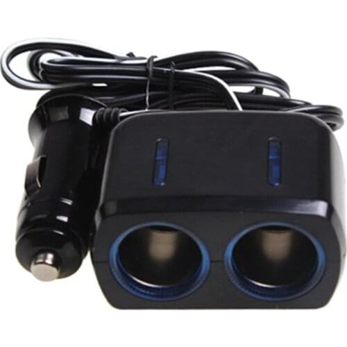 2 Ports USB Charger Car Charger With Cigarette Lighter Socket Splitter For 12-24V LED Display Fast Car Charger Power Adapter