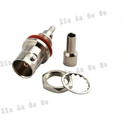 BNC female crimp 75ohm RF connector BNC female crimp Jack for RG179 coaxial cable fast ship