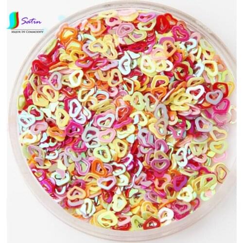 Girl Color Hollow-carved Heart/peach Shape 4MM Mini Sequins,Jewelry/Baby DIY Painting Accessory Mini Sequins S0551H